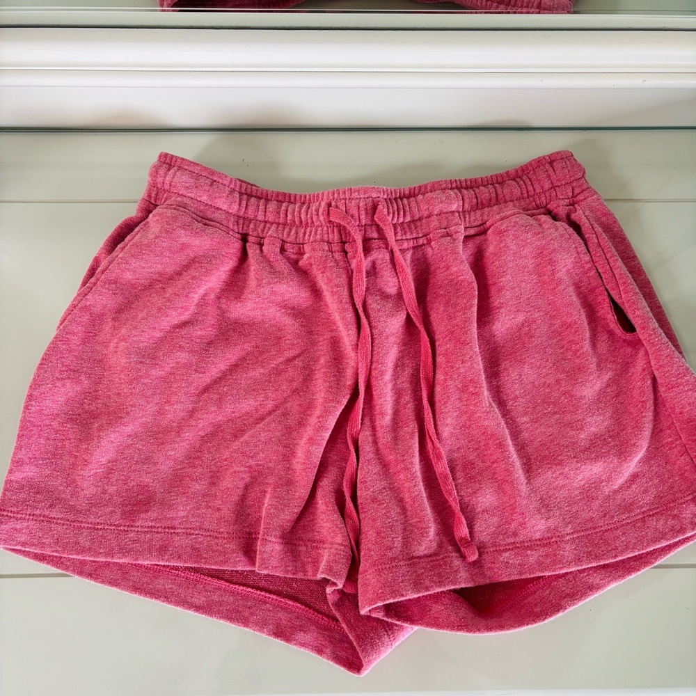 Banana Republic Pink Sweat Shorts with Elastic Waistband